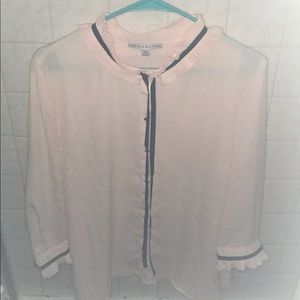 Black and pink Korean styled blouse